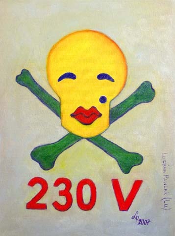 Obraz: „230V”, Olej, autor: Lucyna Pawlak (Lu), 2007
