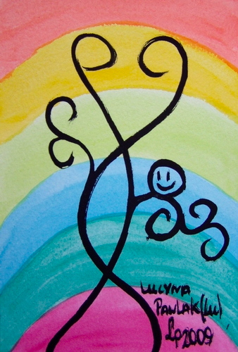 Painting: "Without the live - life 10", Watercolour, author: Lucyna Pawlak (Lu), 2009