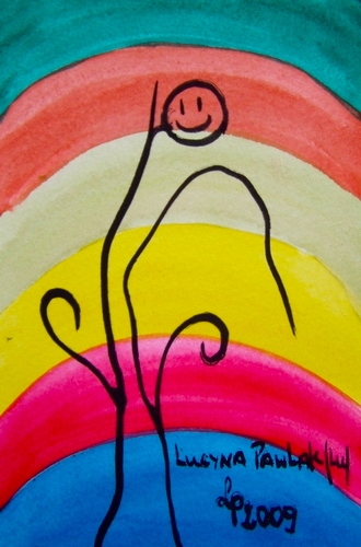 Painting: "Without the live - life 11", Watercolour, author: Lucyna Pawlak (Lu), 2009