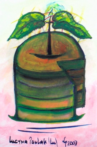 Painting: "Without the live - life 14", Watercolour, author: Lucyna Pawlak (Lu), 2009
