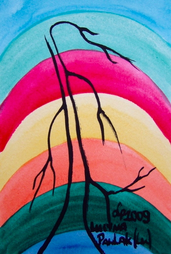 Painting: "Without the live - life 5", Watercolour, author: Lucyna Pawlak (Lu), 2009