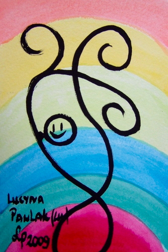 Painting: "Without the live - life 8", Watercolour, author: Lucyna Pawlak (Lu), 2009