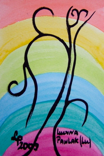 Painting: "Without the live - life 9", Watercolour, author: Lucyna Pawlak (Lu), 2009