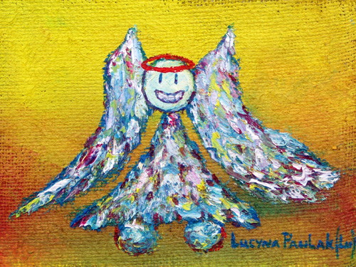Painting: "Paleface", Oil, author: Lucyna Pawlak (Lu), 2008