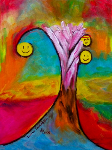 Obraz: „Coś w powietrzu 2”, Olej, autor: Lucyna Pawlak (Lu), 2009