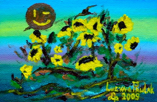Obraz: „Coś w powietrzu 3”, Olej, autor: Lucyna Pawlak (Lu), 2009