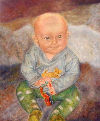 Painting: "Filipek", Oil, author: Lucyna Pawlak (Lu), 2006
