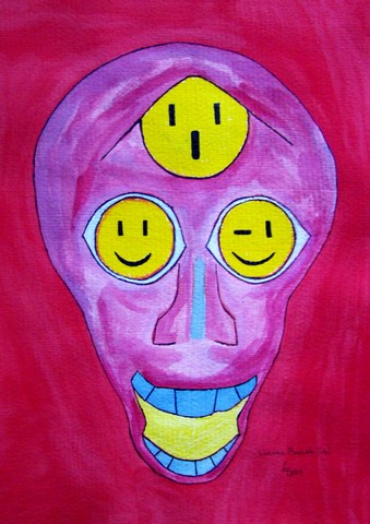 Painting: "Guru", Tempera, author: Lucyna Pawlak (Lu), 2007