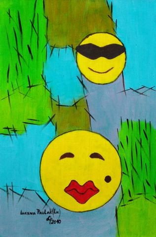 Obraz: „Humorek”, Olej, autor: Lucyna Pawlak (Lu), 2010