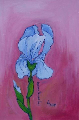 Painting: "Iris", Oil, author: Lucyna Pawlak (Lu), 2011
