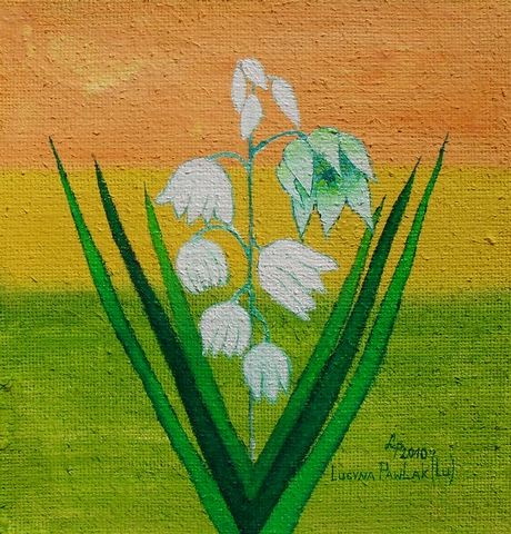 Obraz: „Juka”, Olej na płótnie jutowym, autor: Lucyna Pawlak (Lu), 2010