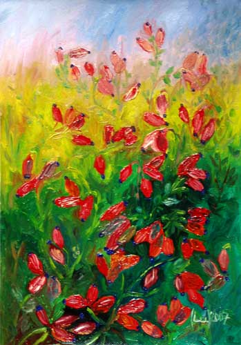 Painting: "Autumn V", Oil, author: Lucyna Pawlak (Lu), 2007