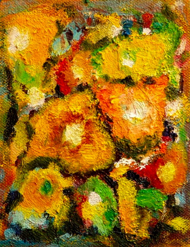 Painting: "Colour and sound 10", Oil, author: Lucyna Pawlak (Lu), 2009