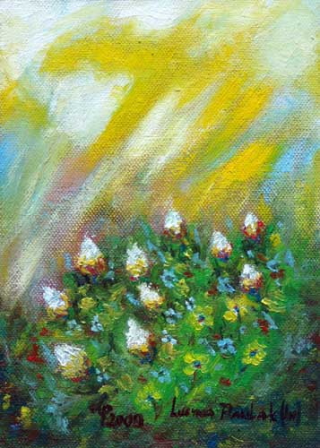 Painting: "Colour and sound 2", Oil, author: Lucyna Pawlak (Lu), 2009