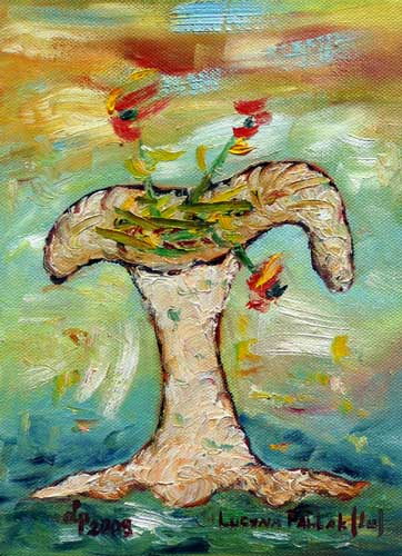 Painting: "Colour and sound 6", Oil, author: Lucyna Pawlak (Lu), 2009