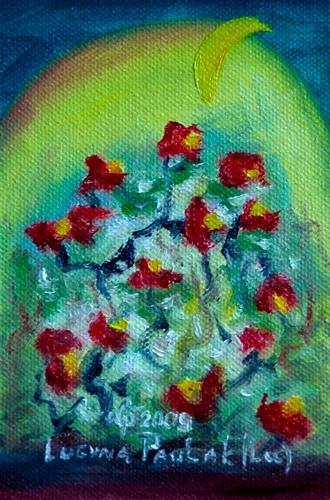 Painting: "Colour and sound 9", Oil, author: Lucyna Pawlak (Lu), 2009