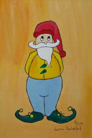 Obraz: „Krasnoludek”, Olej, autor: Lucyna Pawlak (Lu), 2010