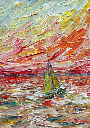 Painting: "Summer 102", Oil, author: Lucyna Pawlak (Lu), 2008