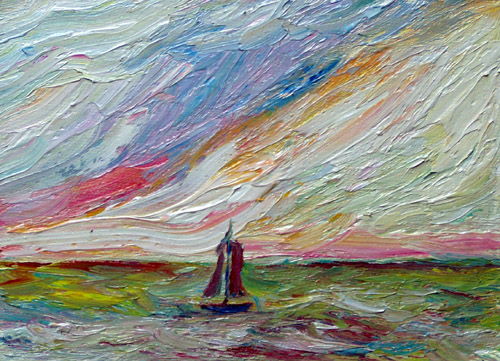 Painting: "Summer 108", Oil, author: Lucyna Pawlak (Lu), 2008
