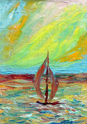 Painting: "Summer 115", Oil, author: Lucyna Pawlak (Lu), 2008