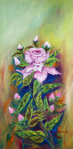 Painting: "Summer 123", Oil, author: Lucyna Pawlak (Lu), 2008