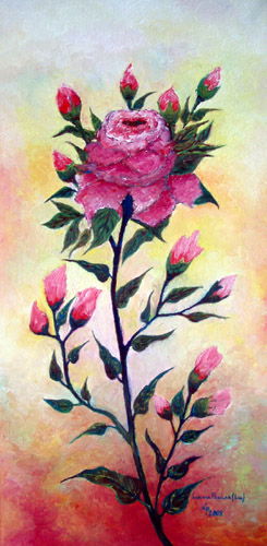 Painting: "Summer 124", Oil, author: Lucyna Pawlak (Lu), 2008