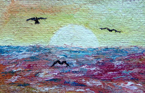 Painting: "Summer 152", Oil, author: Lucyna Pawlak (Lu), 2008