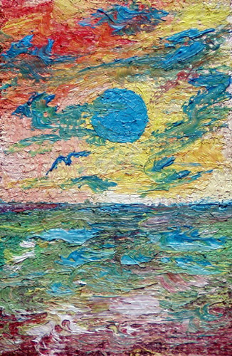 Painting: "Summer 156", Oil, author: Lucyna Pawlak (Lu), 2008