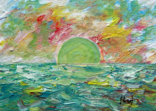 Painting: "Summer 158", Oil, author: Lucyna Pawlak (Lu), 2008