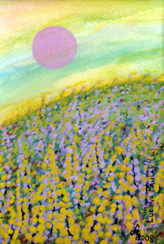 Obraz: „Lato 163”, Akwarela, autor: Lucyna Pawlak (Lu), 2008