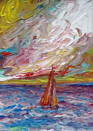 Painting: "Summer 83", Oil, author: Lucyna Pawlak (Lu), 2008