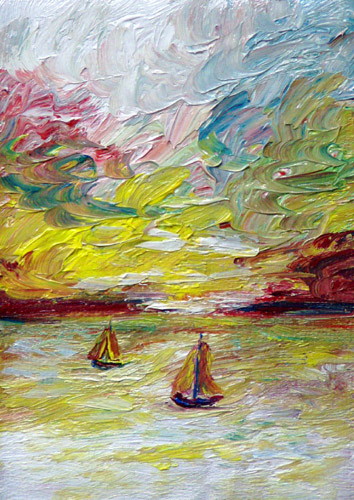 Painting: "Summer 85", Oil, author: Lucyna Pawlak (Lu), 2008
