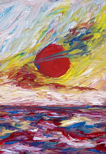 Painting: "Summer 87", Oil, author: Lucyna Pawlak (Lu), 2008