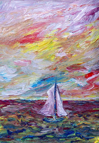 Painting: "Summer 88", Oil, author: Lucyna Pawlak (Lu), 2008