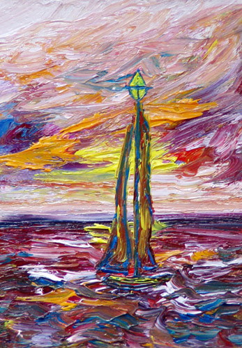 Painting: "Summer 97", Oil, author: Lucyna Pawlak (Lu), 2008
