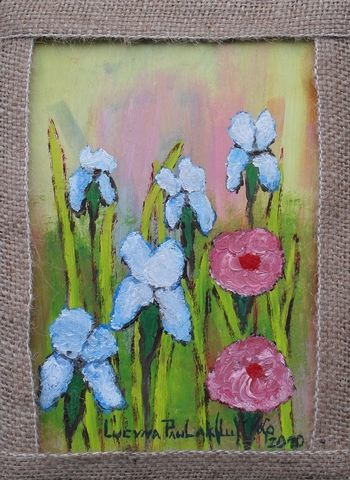 Obraz: „Letnie kwiaty 2”, Olej, autor: Lucyna Pawlak (Lu), 2010