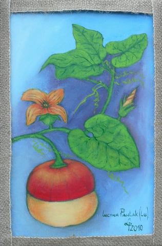 Obraz: „Letnie kwiaty 4”, Olej, autor: Lucyna Pawlak (Lu), 2010