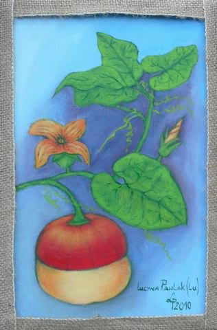 Painting: "Summer flowers 4", Oil, author: Lucyna Pawlak (Lu), 2010