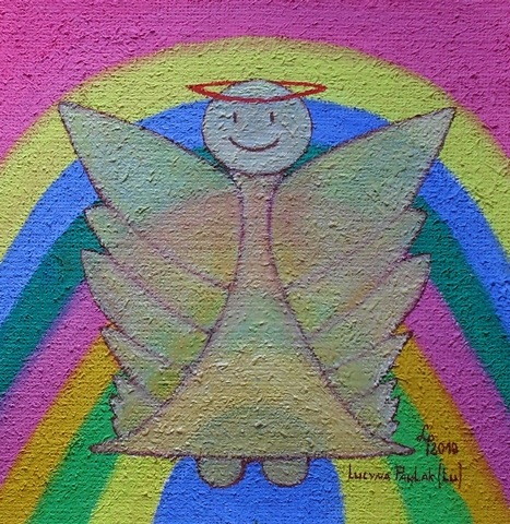 Obraz: „Lolek 6”, Olej na płótnie jutowym, autor: Lucyna Pawlak (Lu), 2010