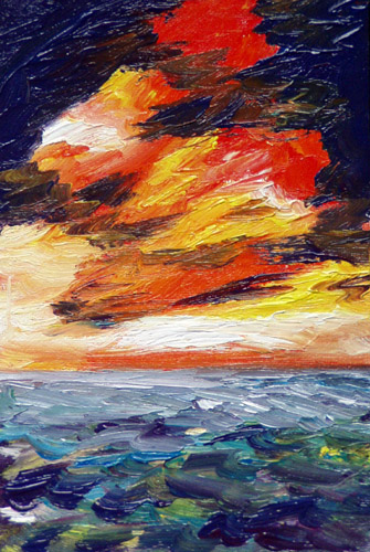 Painting: "Summer 14", Oil, author: Lucyna Pawlak (Lu), 2008
