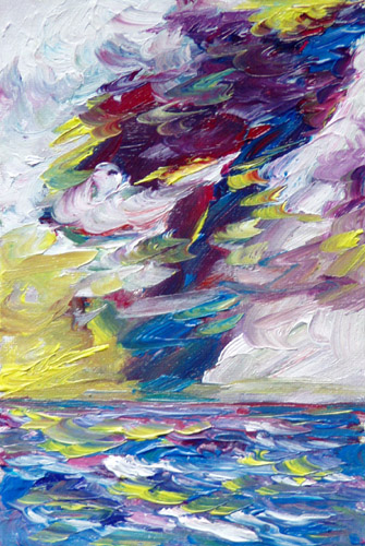 Painting: "Summer 16", Oil, author: Lucyna Pawlak (Lu), 2008