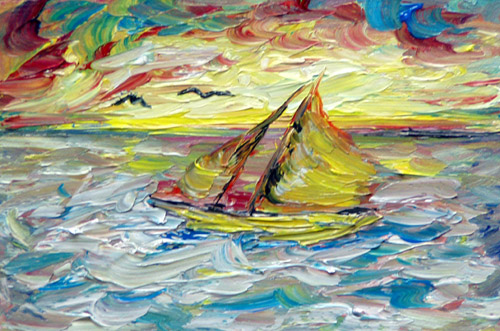 Obraz: „Lato 18”, Olej, autor: Lucyna Pawlak (Lu), 2008
