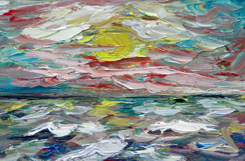 Painting: "Summer 19", Oil, author: Lucyna Pawlak (Lu), 2008