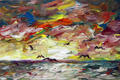 Painting: "Summer 20", Oil, author: Lucyna Pawlak (Lu), 2008