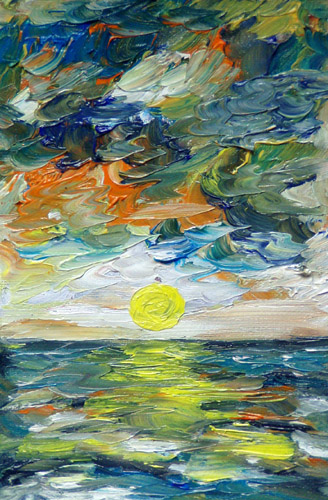 Painting: "Summer 23", Oil, author: Lucyna Pawlak (Lu), 2008