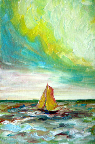 Painting: "Summer 28", Oil, author: Lucyna Pawlak (Lu), 2008