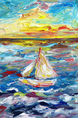 Obraz: "Lato 32", Olej, autor: Lucyna Pawlak (Lu), 2008