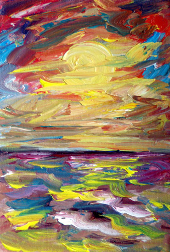 Painting: "Summer 36", Oil, author: Lucyna Pawlak (Lu), 2008