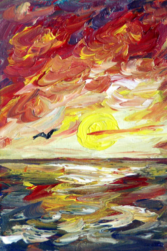 Painting: "Summer 38", Oil, author: Lucyna Pawlak (Lu), 2008
