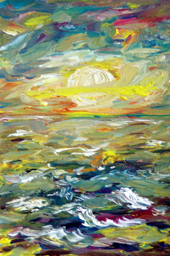 Painting: "Summer 40", Oil, author: Lucyna Pawlak (Lu), 2008
